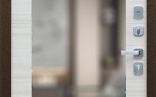 дверь входная с зеркалом и скрытыми петлями